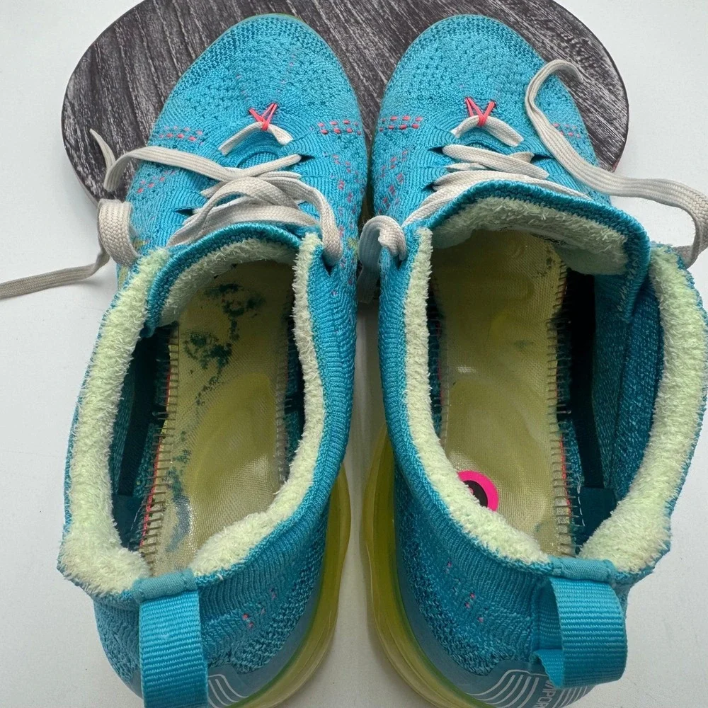 Nike Air VaporMax Flyknit 3 Sneakers Mens 9 Blue Volt‎ Running Shoes DV1628-400